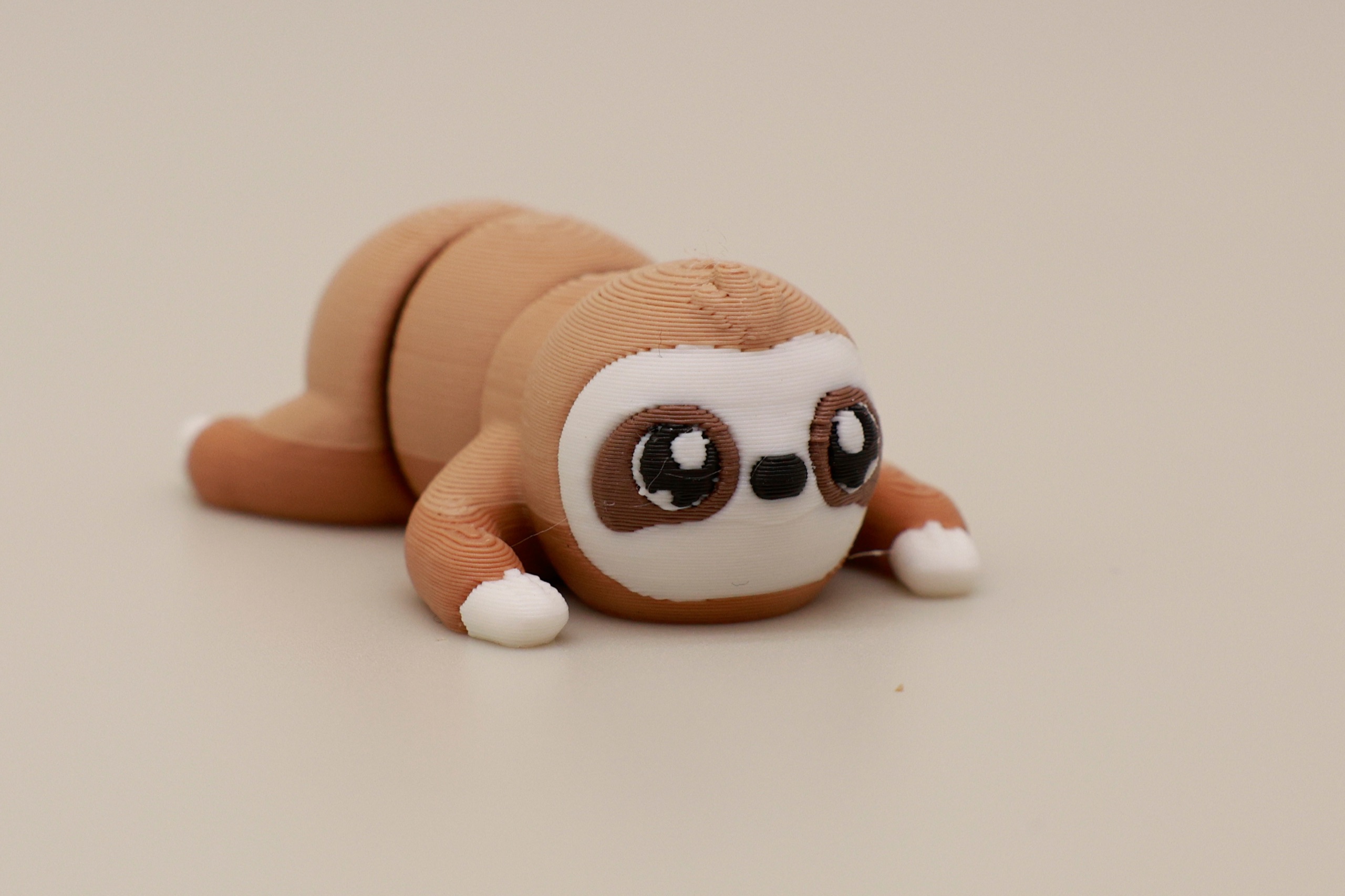 Sloth mini print, up close
